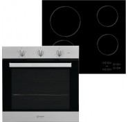 Indesit IFW 6530 IX + RΙ 161 C Φούρνος άνω Πάγκου 66lt με Κεραμικές Εστίες Π59.5εκ.