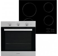 Indesit IFW 6530 IX + RΙ 161 C Φούρνος άνω Πάγκου 66lt με Κεραμικές Εστίες Π59.5εκ.